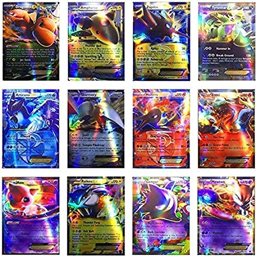 ZYXM 100 cartas – No Duplication Ultra Rare TCG Style Card Holo EX Full Art : 20 GX + 20 Mega + 59 EX Arts + 1 Energy (azul)