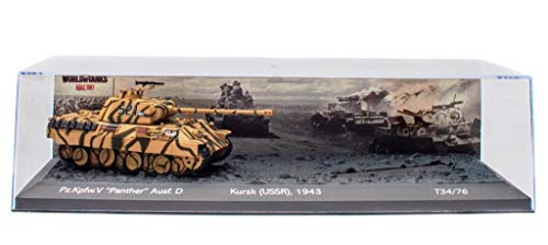 - Lote de 8 Tanques Militares 1:72 Panther + T34 / 76 + Tigre I + Sherman + M26 Pershing + JADTIGER + Type 59 + Bulldog (OT1-8)