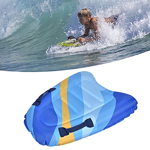 01 Tabla Flotante, Tabla Flotante Inflable portátil de la Piscina de la Playa de Bodyboard para los Adultos de los niños(Rayas Azul Marino)