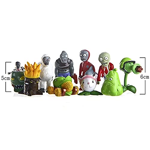 10 unids/lote Juego de PVZ PVZ vs Zombies 2 Zombies de plantas Figura de acción de PVC Figura de la colección de juguetes Modelo Juguetes Muñeca 3~8cm