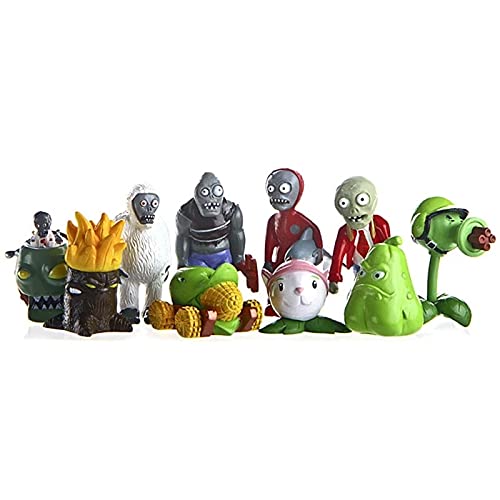 10 unids/lote Juego de PVZ PVZ vs Zombies 2 Zombies de plantas Figura de acción de PVC Figura de la colección de juguetes Modelo Juguetes Muñeca 3~8cm