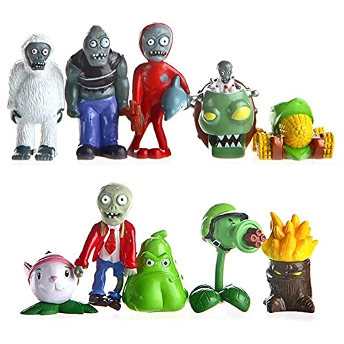 10 unids/lote Juego de PVZ PVZ vs Zombies 2 Zombies de plantas Figura de acción de PVC Figura de la colección de juguetes Modelo Juguetes Muñeca 3~8cm