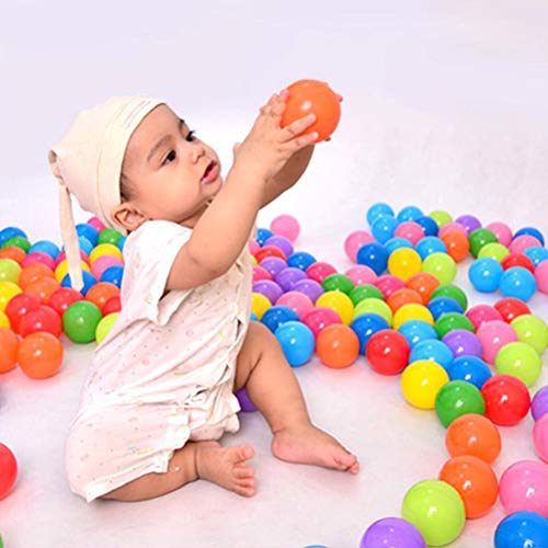 100 Pelotas, Bolas de Colores Bolas de plastico niños Juguetes para bebés natación Pelotas natación para Niños Piscina de Bolas Hinchable Unidades de PVC con Bolsa de Transporte