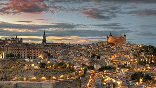 100/300/500/1000 piezas juego de rompecabezas juguetes para niños adultos,Toledo España Paisaje  Regalos de cumpleaños para niños