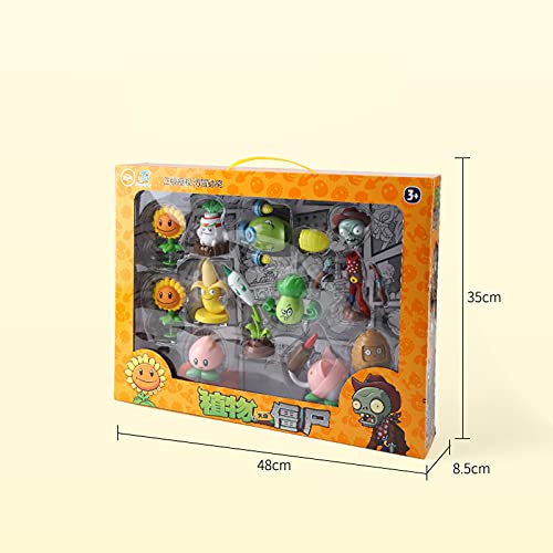 11Pcs / Set Plantas genuino contra los regalos del zombi 2 catapulta juguetes de goma suave animado Figura mesa juego de batallas Modelo muñecas de los niños