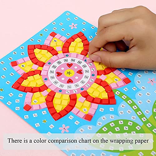 12 paquetes Pegatina de mosaico Glitter Pegatinas Dotty Pegatina Arte para niños Para decorar Pegatinas Mosaic Fotos Arte y manualidades Mosaicos Sticky DIY Kits Hecho A Mano para Niños Maestros