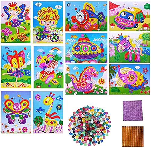 12 paquetes Pegatina de mosaico Glitter Pegatinas Dotty Pegatina Arte para niños Para decorar Pegatinas Mosaic Fotos Arte y manualidades Mosaicos Sticky DIY Kits Hecho A Mano para Niños Maestros