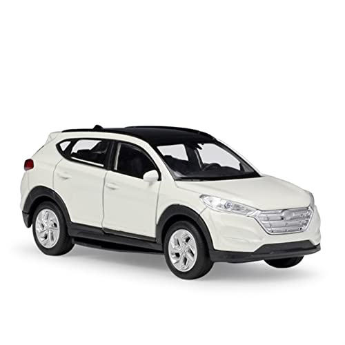 1:36 para Tucson SUV Modelo De Aleación De Automóviles, Simulación, Fundición A Presión, Retroceder El Modelo De Automóvil, Juguete para Niños, Juguetes para Niños. Juguetes (Color : White)