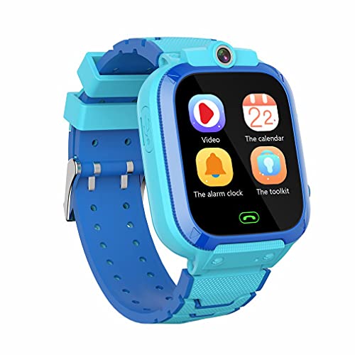 1.44"Reloj Inteligente para niños y niñas Juego Smartwatch Doble cámara Grabadora de Video Reproductor de música Educación para niños Juguetes Azul 1.44"