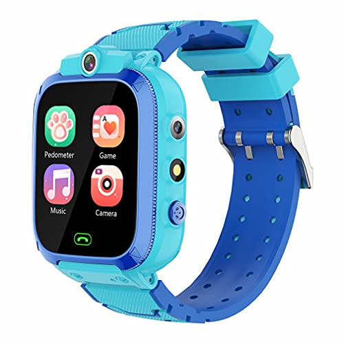 1.44"Reloj Inteligente para niños y niñas Juego Smartwatch Doble cámara Grabadora de Video Reproductor de música Educación para niños Juguetes Azul 1.44"