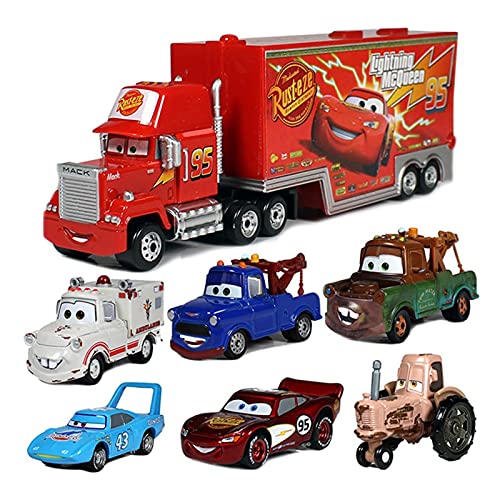 1:55 Coche De Metal Fundido A Presión Coche De Juguete Verde Azul Blanco Material Coche Rayo Mcqueen Coche Regalo para Niños Juguetes de los niños (Color : Champion Mcqueen)