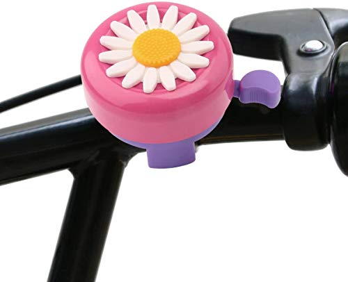 2 Pcs Campanas de Bicicleta para Niños, Timbre de Bicicleta Niños, Campanas de Bicicleta con Forma de Girasol para Niñas, Campanas de Bicicleta para niños pequeños, Regalo para niños y niñas