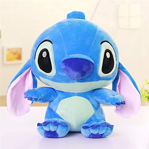 20-65cm Kawaii Stitch Convertido en una Abeja Animal de Peluche Grande Almohada de Juguete Oreja Grande muñeca de Dibujos Animados decoración de la habitación del bebé Regalo 35cm Azul