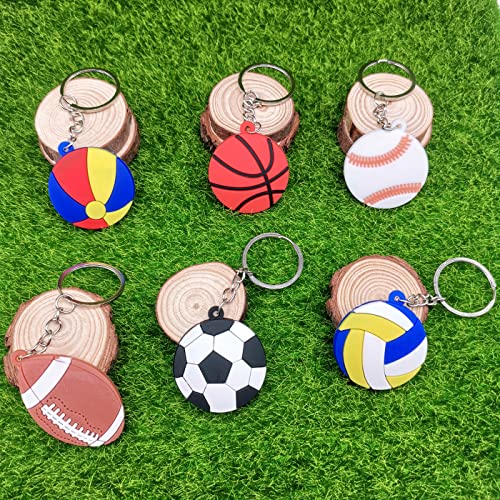 24 Pieza Llavero de Soccer,Artículos de Fiesta Soccer Cumpleaños,Mini Llavero,Creativa Llavero Baratija Moda Llaveros,Party Favor Llaveros Premios Regalos para Niños y Adultos