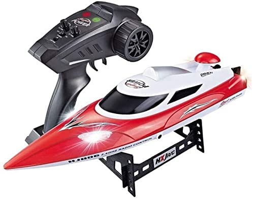 2.4G RC Boat Remote Control Boat for Pools and Lakes 27Mph Fast RC Boats with Light Play at Night for Adults and Kids Birthday Christmas Surprise Gifts for Children (1 Battery)