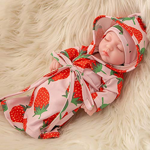 25 cm Reborn Baby Muñecas de 10 Pulgadas Recién Nacido Muñecas Durmiendo Muñecas Nutrir Muñecas Cuerpo de Silicona Completo Cuerpo Impermeable Bathable