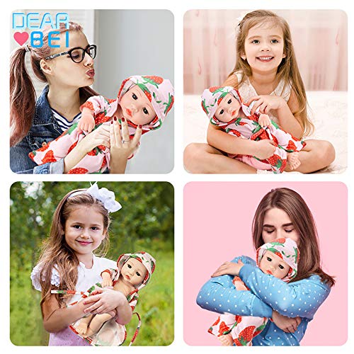 25 cm Reborn Baby Muñecas de 10 Pulgadas Recién Nacido Muñecas Durmiendo Muñecas Nutrir Muñecas Cuerpo de Silicona Completo Cuerpo Impermeable Bathable