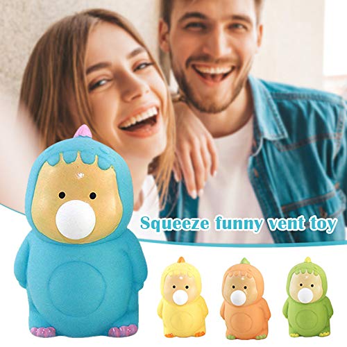 2pcs Baby Dragons Spit Bubble Pinch Music Squeezes Bubbles Funnys Vent Toys For Kids Adults Stress Relief Toy