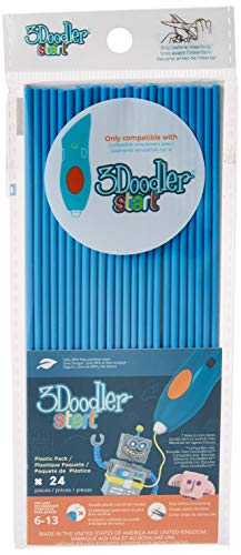 3 Doodler 62117 - Tiras para bolígrafo 3D (24 Unidades), Color Azul