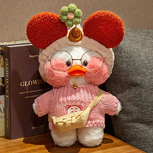 30CM   LaLafanfan Kawaii Cafe Mini Yellow Duck Plush Toy Cute Stuffed Doll Soft Animal Dolls Kids Toys Birthday Gift for Girl 11