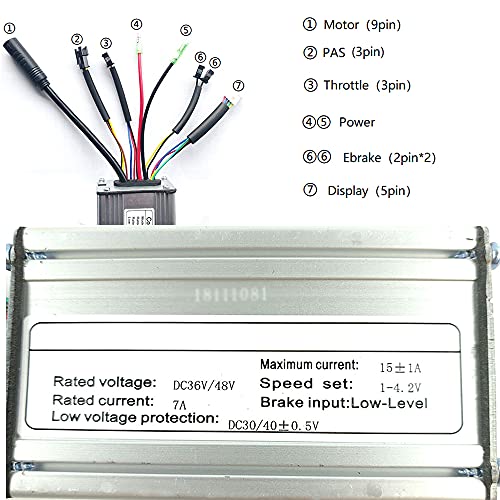 36V350W Kit De Conversión De Bicicleta Eléctrica, Motor Sin Escobillas, Kit De Conversión De Bicicleta Eléctrica, Buje Trasero, Motor, Rueda, Kit EBIKE Con Pantalla LCD3 Con Radio Y Llanta,24inch