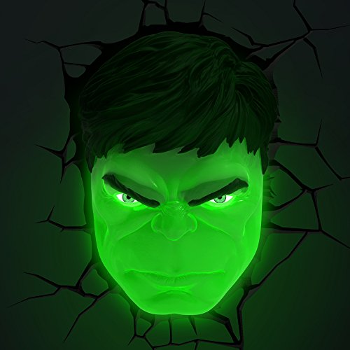 3D Light FX Marvel Hulk 3D Deco LED lámpara de Pared