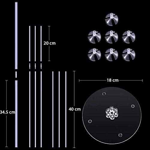 5 Juegos de Kit de Soporte de Globo Transparente, Juego de Soporte Palos de Globos, para Decoración de Boda Cumpleaños Fiesta Celebración Accesorios de Globos