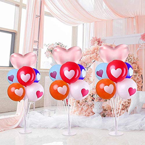 5 Juegos de Kit de Soporte de Globo Transparente, Juego de Soporte Palos de Globos, para Decoración de Boda Cumpleaños Fiesta Celebración Accesorios de Globos