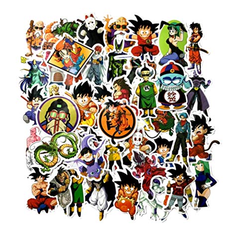 [50 piezas] DBZ Dragon Ball Z Son Goku - Vinilo Decal Laptop Sticker Notebook Skin Art Motocicleta Bicicleta Equipaje Graffiti Parches Patineta Snowboard Caja del teléfono Pegatinas