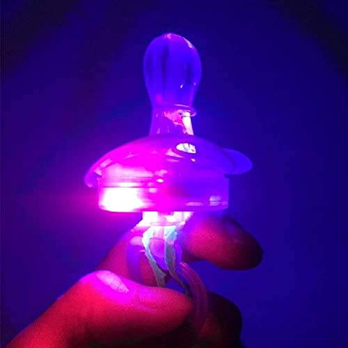 6 uds., Chupete con luz LED de colores intermitentes, anillos de goma, collar de dedo, juguetes para fiestas de Halloween, favores, espectáculos de conciertos, raves-6 piezas Mixcolor_Chupete-sil