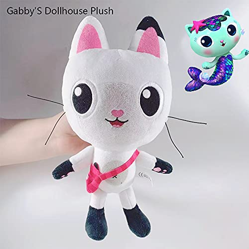 9.8in/25cm Gabby'S Dollhouse Plush,bonitas patas de Pandy de dibujos animados y muñeco de peluche Mercat para la recompensa del progreso del niño (Pandy Paws+Mercat)