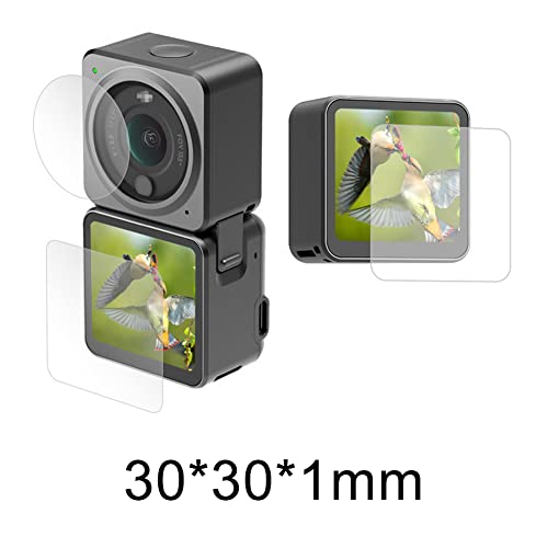 A/A Enouk lente de cámara de vidrio templado protector de pantalla kit de película para DJI OSMO acción 2 lente protección película Kit Accesorios