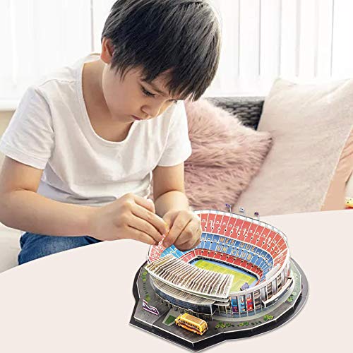 A/B Camp NOU Modelo de Rompecabezas 3D, Juego de Rompecabezas de construcción de estadios de Rompecabezas 3D niños Adultos Regalo