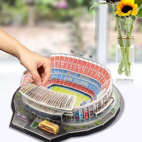 A/B Camp NOU Modelo de Rompecabezas 3D, Juego de Rompecabezas de construcción de estadios de Rompecabezas 3D niños Adultos Regalo