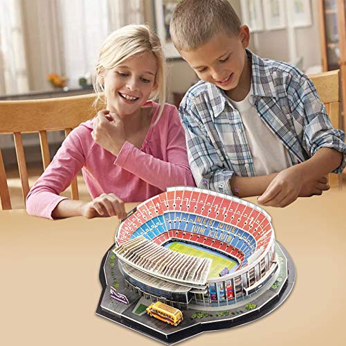 A/B Camp NOU Modelo de Rompecabezas 3D, Juego de Rompecabezas de construcción de estadios de Rompecabezas 3D niños Adultos Regalo