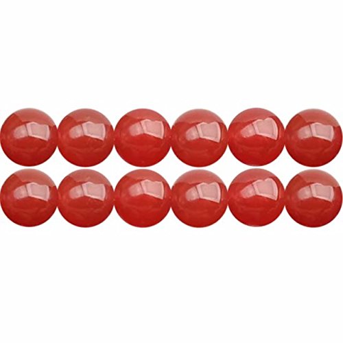 Abalorios de Piedras Semipreciosas Cornalina Naturales Redondos 6mm Perlas para Fabricar Joyas Collares Pulsera Pendientes Cerca de los 38cm Aprox 60 Piezas