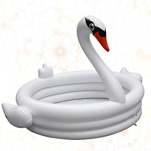 Abaodam White Swan Shaped Homeheld - Bañera hinchable para niños y niñas, color blanco