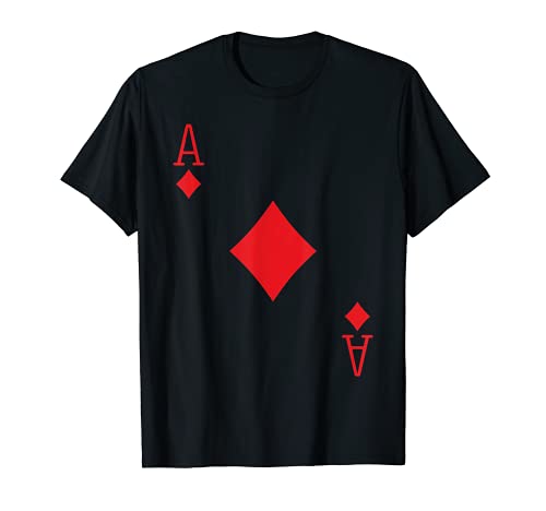 Ace Diamonds Poker Texas Hold em Deck Cards Playing Costume Camiseta