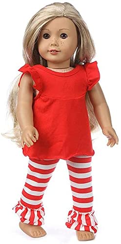 Aeromdale Ropa de muñeca para muñeca americana de 46 cm de 18 pulgadas, sin mangas, pantalones de camiseta, accesorios para trajes - #B