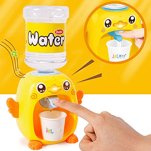 AHRIWINK Mini Dispensador de Agua eléctrica Linda con música Ligera Simulación Fuente de Bebida Novelty Regalos Educativa Play House Pretender rol Juguete Beber Fuente Miniatura Life Play,A