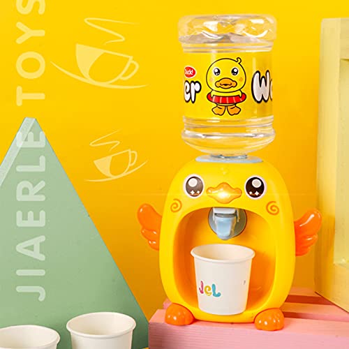 AHRIWINK Mini Dispensador de Agua eléctrica Linda con música Ligera Simulación Fuente de Bebida Novelty Regalos Educativa Play House Pretender rol Juguete Beber Fuente Miniatura Life Play,A