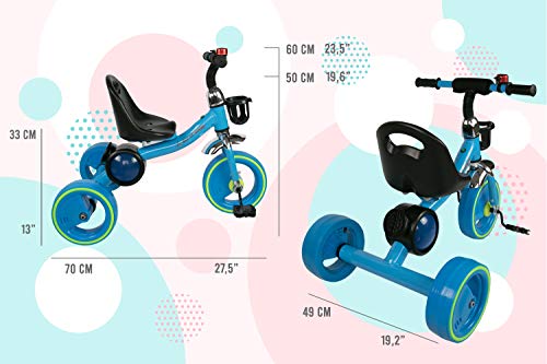 Airel Bici Correpasillos | Triciclos para Niños | Triciclo con Asiento | Bicicleta de Equilibrio con Pedales | Triciclo Bici con Sonido