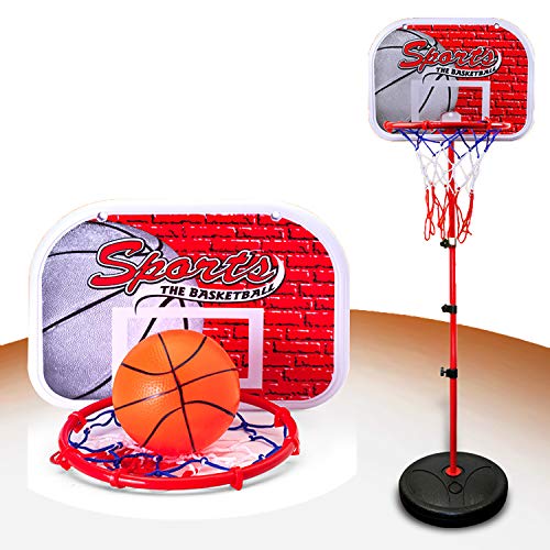 AJAMQ Canasta De Baloncesto Plegable Y Ajustable En Altura Basket con Red Canasta De Baloncesto Plegable Altura Ajustable Basket Red Y Tablero