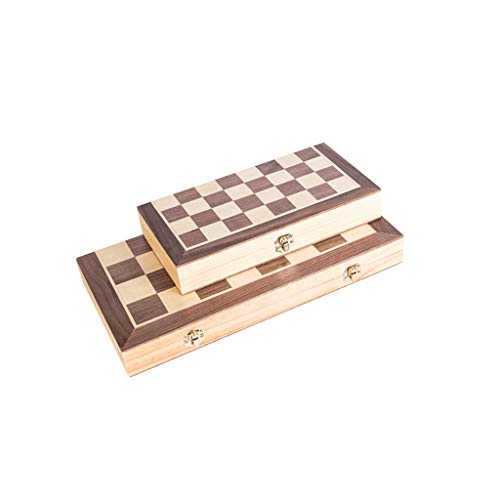 Ajedrez Conjunto de ajedrez, ajedrez, madera, juguetes educativos de tablero de ajedrez plegable, juegos de mesa de viaje magnéticos portátiles, regalo para amantes del ajedrez y aprendices para niños