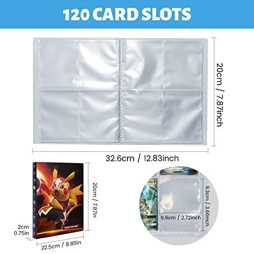 Album Cartas Pokemon, Carpeta Pokemon para Tarjetas, Album Pokemon para Cartas 2021, Álbum de Entrenador de Cartas GX EX, 30 páginas - Puede Contener hasta 240 Tarjetas