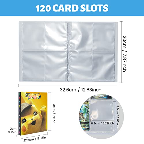 Album Cartas Pokemon, Carpeta Pokemon para Tarjetas, Album Pokemon para Cartas 2021, Álbum de Entrenador de Cartas GX EX, 30 páginas - Puede Contener hasta 240 Tarjetas