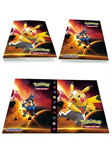 Álbum de recortes compatible con tarjetas de Pokemon, álbum de recortes, grande, tarjetas de colección, álbum de tarjetas, soporte para tarjetas, compatible con Pokémon, puede 240 tarjetas