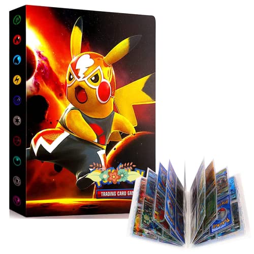 Álbum de recortes compatible con tarjetas de Pokemon, álbum de recortes, grande, tarjetas de colección, álbum de tarjetas, soporte para tarjetas, compatible con Pokémon, puede 240 tarjetas