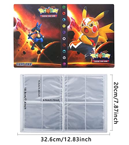 Álbum de recortes compatible con tarjetas de Pokemon, álbum de recortes, grande, tarjetas de colección, álbum de tarjetas, soporte para tarjetas, compatible con Pokémon, puede 240 tarjetas