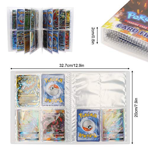 Álbum para colección de tarjetas, álbum para tarjetas, 30 páginas, puede contener hasta 240 (Dragonite azul) tarjetas